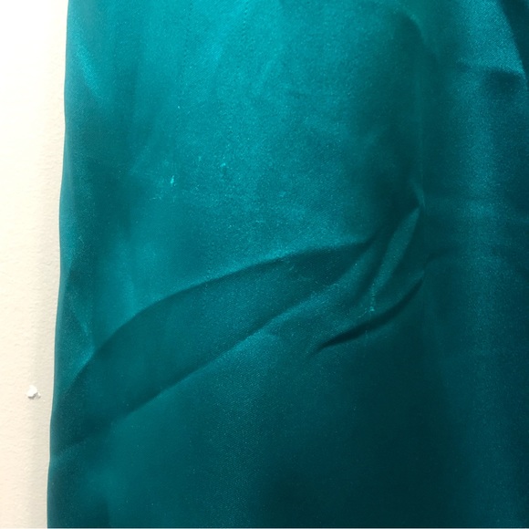 VTG Paris Fashion Co. Pleated Blue/Green Satin Pants Sz 6 Tapered Leg Balloon - Picture 9 of 15